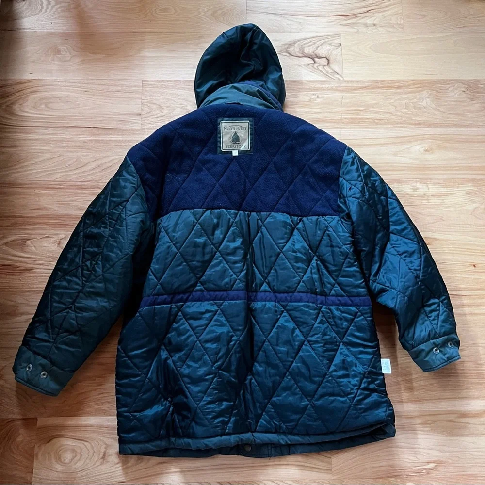 NORTHWEST TERRITORY VINTAGE 90’S FIELD PARKA JACKET COAT SIZE XL - Picture 7 of 13